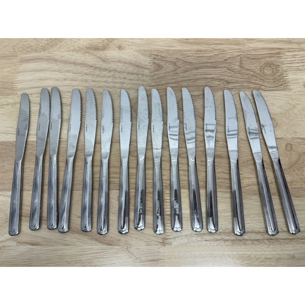 Vintage Oneida Hotel Plate Knife OHS131 Silverplate 9 in‎ Lot Of 15